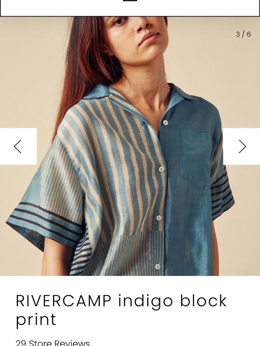 Women's Indigo Stripe Button-Down Shirt